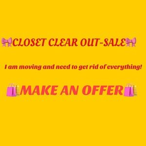 CLOSET CLEAR OUT SALE🎀 MOVING SALE🛍🛒